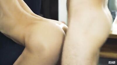 Alex Chandler gets ready to be tied up just in time for Wesley Woods to come home and discover him.