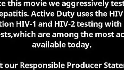 A soldier allows himself to be initiated into gay pipes for his first time.