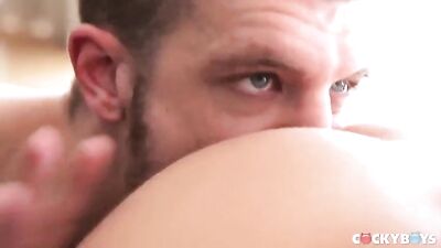 Brandon Jones is having analingus performed by Caleb King!