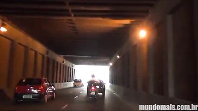 Mechanic fucks a biker on the side of the road.