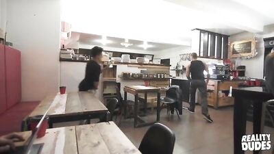 Employees just fucking next to their customers, they couldn't wait!