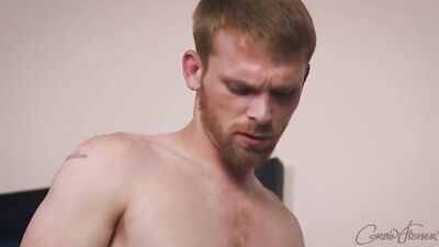 Dark-haired handsome man brutally fucked by a redhead TTMB