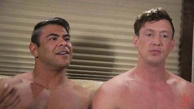 Master's slave is submissive and obeys his master's wishes in the realm of sadomasochism.