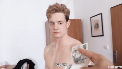 BigStr - Tall & Muscular Guy Agrees To Swallow A Stranger's Big Cock In Exchange With Some Cash