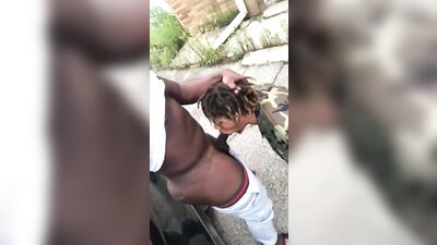 Sucking dick outside