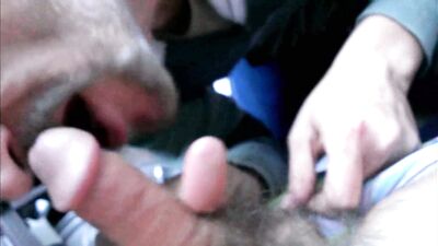 Blowing my straight buddy Blake in his garage.