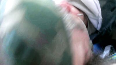 Blowing my straight buddy Blake in his garage.