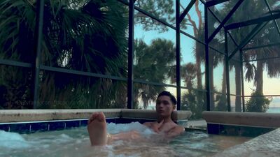 Donovan jerking and having fun by the pool.