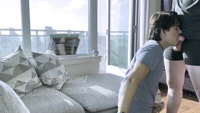 College Roommates Bareback Fucking in the City