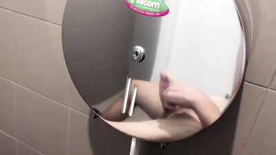 Straight twink dares too much in the library toilets