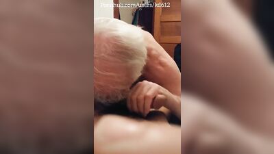 Grandpa Sucking my Teen Cock