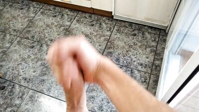 The Huge Fat Cock took a long time to get hard, but in the end it grew and cums