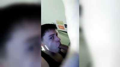 Faggot twink Sucks & Worships Hung Straight b/c Girlfriend Won't (full video)