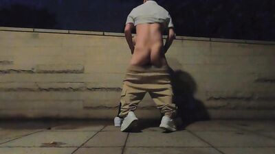 I asked passersby to help shoot, and finally thanked him for his help with my body