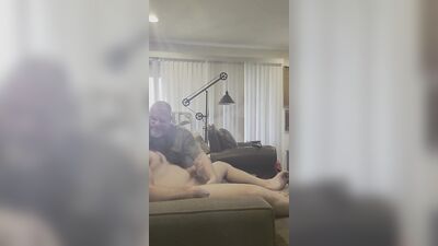 Jerking in front of StepDad