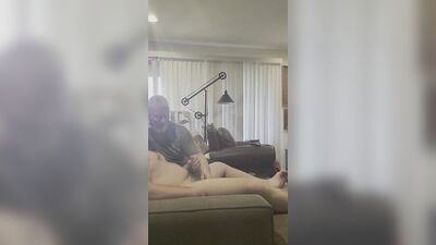 Jerking in front of StepDad