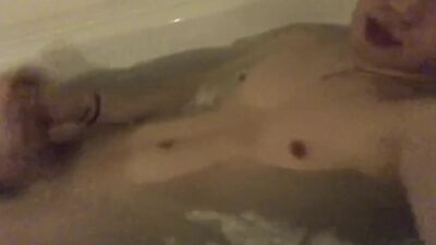 young russian gay fingering his fat dick in the bathroom