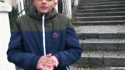 CZECH HUNTER 512 - Amateur Bareback POV In Tight Twink Shaved Ass