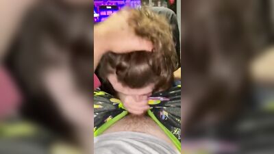 Sexy twink sucks and swallows big load (only fans thustin69)