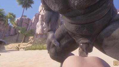 Twink Guy Fucks with two Huge Furry (POV)