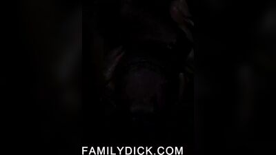 FamilyDick- Sexy stepdaddy kisses & fucks young stepson