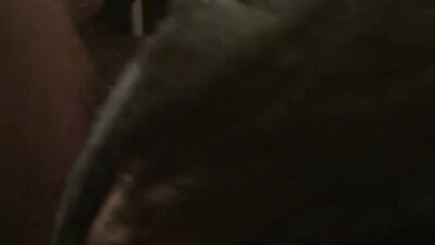 Blindfolded quick blowjob with cum in mouth