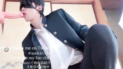 [BL] When I called my good friend Yankee high school student and showed him a big cock in front of m