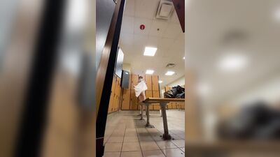 Hard teen in locker room || ThatSkinnyBoy ||