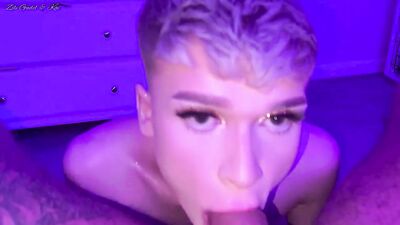 Sexy FemBoy Sucks his Boyfriend’s Cock Dry