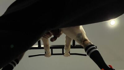 The coach fucked the student in the gym and finished him all over his throat and face