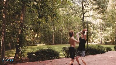 NastyTwinks - Strip BBall - CJ comes over to visit Shapey and play some hoops, Strip, Raw FUCKING