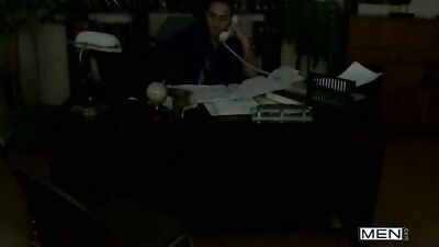 Office Cleaning Goes Gay: Hot Boss and Hunky Secretary Get Down to Business!