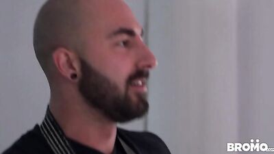 Tattooed Muscle Worshipper Cumming Inside a Skinheads Ass!