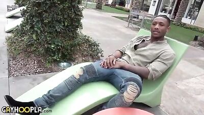 Black Muscle God Exhibits His Rippling Body and Huge Cock in Solo Gay Porn