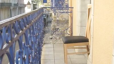 Balcony Bareback: Rooftop Poolside Romp in the City