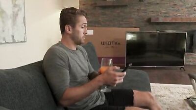 Gay Porn: The Ultimate Assault - A Tall, Muscular Repairman Strips and Plunges the Hole of a Rich Homeowner