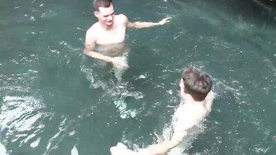 Bad Boy American Bareback Pool Sex with Seth Jonson