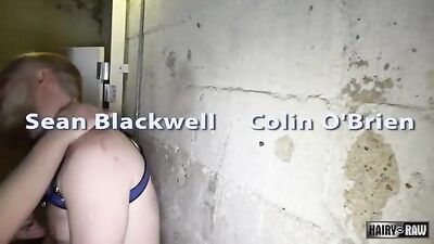 Gay Porn Threesome in the Public Toilets