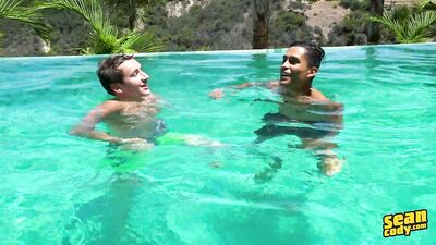 Gibson & Ashers Steamy Poolside Romp - A Gay Porn Adventure