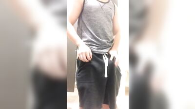 Public Toilet Love: Asian Man Gets Off in Public Restroom